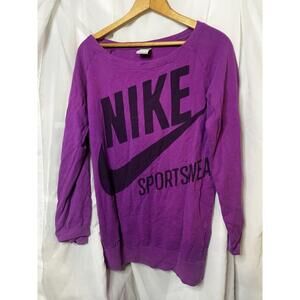 AJ36 Nike Sportswear Purple Spellout Sweatshirt Womens M